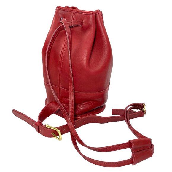 VINTAGE COACH 9984 Red Bixby Sling Bucket Bag Handbag made in USA… - Picture 2 of 10